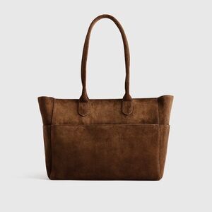 Quince Italian Suede Shopper Tote